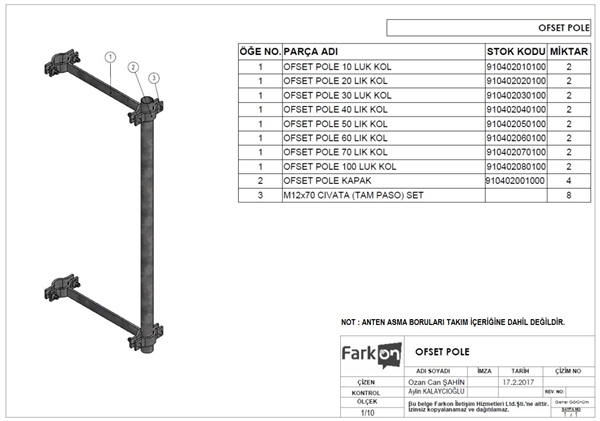 OFSET POLE 10 LUK - 100 LÜK